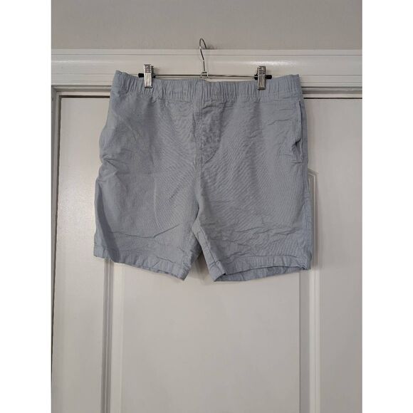 Free Fly Stretch Canvas Shorts men's large light blue pull‎ on elastic waist - Picture 1 of 7